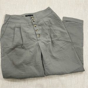 Final Touch Highwaisted Sage Green/Gray Pants Size S